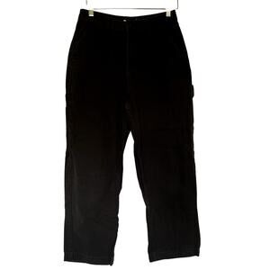 Vans black jeans cargo pockets women's size 28 cotton casual skateboarding